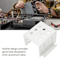 Miniatyrbild 8 av 8: 2,5-tums HDD-monteringsställ i aluminiumlegering, ihålig design, hög hårdhet, 2,5-tums hårddiskbur för 2,5-tums IDE HDD SSD silver