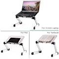 Miniatyrbillede 4 af 5: Højde- og vinkeljusterbar bogstand - Ergonomisk stand til tunge lærebøger og tablets, sammenklappelig (hvid)