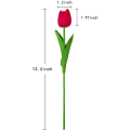 Miniatyrbillede 5 af 7: 24 Pakke Kunstige Tulipaner Lilla Real Touch Tulipaner Blomster Tulipaner
