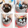 Miniatyrbillede 5 af 5: Kosmetiske tasker til kvinder Makeup tasker Snørebånd spand toilettaske