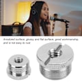 Miniatyrbillede 8 af 8: 1/4 Hun til 5/8 Han Skrueadapter Overflade Anodisering Behandling Durbale Mic Tråd AdapterSølv F14A