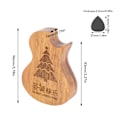 Miniatyrbild 6 av 8: Gitarrplektrum Box Portabel Multifunktionell Gitarrformad Träplektrumhållare Fodral L827 Kaskad Julgran