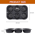 Miniatyrbillede 2 af 9: Hamburgerbolleforme - Silikonebrødform med huller, 4 tommer form perforeret non-stick bakkeværktøj sprød rund form til bagning