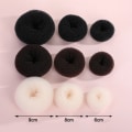 Miniatyrbilde 5 av 6: 3 stk Donut hårplate, stilig og blendende, svart