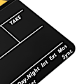 Pikkukuva 3 / 8: Akryyli 30x25cm Clapperboard Ohjaaja Elokuva Clapperit Elokuva- ja Televisiokuvaus RekvisiittaKeltainen raidallinen taulu(PAV1YBE)