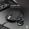 Miniatyrbilde 5 av 5: inphic PC-mus med kabel, stille klikk, 4800DPI justerbar og 6 knapper, ergonomisk design, optimert optisk USB-kabelmus for bærbar PC