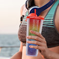 Miniatyrbilde 3 av 5: 710 ml plastkopp med lokk og sugerør, gjenbrukbar iskaffe kopp, smoothie kopp, transparent gradient laser vannkrus