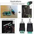 Miniatyrbillede 5 af 5: 20 stk. RCA Phono han/hun lyd/video-stikadapter til AV-skrueklemme (10 stk. han og 10 stk. hun) PAGNE