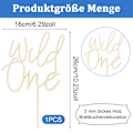 Pikkukuva 2 / 7: Wild One -kakkukoriste, puinen kakkukoriste, kakkukoriste 1. syntymäpäivälle, yksi syntymäpäiväkoriste, kakkukoriste syntymäpäivälle on ihanteellinen