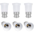 Miniatyrbilde 1 av 5: B22 til E27 Adapter Socket for Led Bulb, AC 230V, Konverteringsadaptere for å bytte fra B22 til E27, Skru inn bajonettfatning, Pakke med 6 | JUNJUN