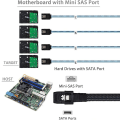 Miniatyrbilde 7 av 8: Mini SAS SFF-8087 til 4SATA harddisk datakabel