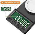 Pikkukuva 3 / 8: Tarkkuustaskuvaaka, 50g/0,001g Precision Scale -koruvaa'at, kannettava digitaalinen vaaka LCD-näytöllä, kalibrointipainolla, pinsetit,