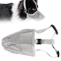 Miniatyrbild 1 av 8: Hundmunstycke Andningsbar Justerbar Förhindra Biting Chewing Pet Mesh Muzzle för Utomhusträning Grå XS