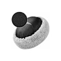 Miniatyrbilde 4 av 5: Myk rund hundeb seng ekstra stor vaskbar med pute, Deluxe hundeb seng pute Donut seng for store hunder, L-80cm, lys grå