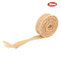 Miniatyrbild 2 av 2: Naturligt juteband för rustik bröllopsdekor, jutetygrulle 12 st, biologiskt nedbrytbart hampmaterial med färdig kant, lämplig för DIY-hantverk