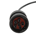 Miniatyrbilde 5 av 8: 9P J1939 til 6P J1708 Diagnostisk Kabel Plug and Play ABS Plast Høy Fleksibilitet Universal for Lastebiler