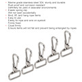 Miniatyrbillede 7 af 8: 5 stk. Snap Hooks 304 Rustfrit Stål Metal Clips til Nøglering Forbindelse Hundeline Halsbånd 29mm