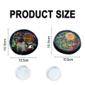 Miniatyrbild 2 av 7: 2 st RESIN Holografiska Resin Formar, Runda Laser Underlägg