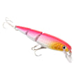 Miniatyrbild 1 av 5: 3-delad Livsliknande Fiskevevbete Krokar Tackle Konstgjort Bete Krokar Swimbait Beten (Rosa