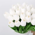 Miniatyrbillede 5 af 7: 24 Pakke Kunstige Tulipaner Lilla Real Touch Tulipaner Blomster Tulipaner