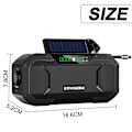 Miniatyrbilde 2 av 5: Nødradio Vanntett Bluetooth-høyttaler, Bærbar Digital AM FM-radio med Lommelykt