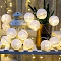Miniatyrbild 3 av 6: 2-pack bomullsbollar Fairy Lights Batteridriven 10 lysdioder Ull B A