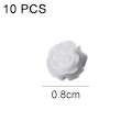 Miniatyrbild 2 av 5: Nail Art 3D Resin Vit Ros Blomdesign Aurora Kronblad Nagel