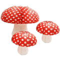 Miniatyrbilde 1 av 5: 3 stk store soppformede papirlykter