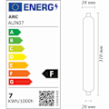 Miniatyrbillede 4 af 5: Linolite LED-rør til badeværelse S19 7W (svarer til 50W) 750 LM 4000K - 5 års garanti