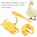 Miniatyrbillede 8 af 8: Ducks Traction Rope Justerbar Brystrem Udendørs Gåsele Sele Snor til Kæledyr And Kylling GåsGul XS