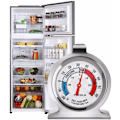 Miniatyrbild 5 av 5: 2-pack kylskåpstermometer, -30~30°C/-20~80°F, klassisk kylskåpspekare termometer, stor urtavla med röd indikatorlampa för frys,