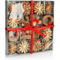 Miniatyrbild 1 av 8: com-four® 56-delat halmstjärneset - Julgransprydnad -