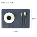 Miniatyrbild 2 av 5: Konstläder Placemats, PU Bordstabletter, Set om 4, Vattentäta,