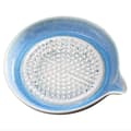 Ceramic Garlic and Ginger Grater - Grating Plate with Sharp Teeth for Fresh Flavors, Multifunctional Storage, Dishwasher Safe Blue