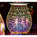 Miniatyrbild 6 av 8: Lugnande Aromaterapilampa med PTC-värmeplatta, Justerbar Strömbrytare för Anpassad Doft, 3D-glasdesign för Förbättrad Atmosfär, Monokrom