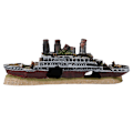 Miniatyrbillede 2 af 3: Titanic tabt vrag båd skib akvarium dekoration ornament vrag ornamenter