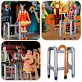 Miniatyrbild 3 av 7: Uppblåsbar Rollator & Käpp Leksak, Uppblåsbar Kostymaccessoar för Gammal Mans Kostym, Roliga Presenter \"Över Kullen\" för Maskeradfester, Firanden &