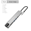 Miniatyrbillede 7 af 8: 8 i 1 TypeC til 4K til HDMI Docking Station Adapter Hurtigoplader Dock Station