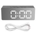 Miniatyrbild 2 av 2: Digital Dubbel Alarmklocka, Högt Alarm för Tunga Sovare, Stor LED-display Klocka för Sovrum USB Laddningsklocka