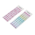 Miniatyrbillede 9 af 10: 2 stk. tastaturklistermærker, farverige, engelsk sprog, støvtæt, vandtæt belægning, PVC-materiale, computertastaturklistermærker A