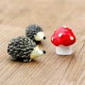 Miniatyrbild 2 av 6: Danmu Resin Mini Igelkottar och Svampar, Miniatyrfigurer,