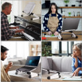 Miniatyrbilde 5 av 5: Høyde- og vinkeljusterbar bokstativ Ergonomisk stativ for tunge lærebøker og nettbrett, sammenleggbar (hvit)