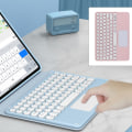 Miniatyrbild 4 av 5: Bluetooth Keyboard Touch, Wireless Keyboard Ultra-Slim Portable with Trackpad, Built-in Rechargeable Battery - Blue pink color