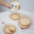 Miniatyrbillede 4 af 5: Håndlavede Rattan-underlag til værelsesindretning - Boho-underlag til