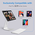 Miniatyrbillede 2 af 7: Magnetisk iPad-stativ, roterende iPad-stativholder i aluminiumlegering til iPad Pro 12,9 tommer Magnetisk bordstativ til iPad Pro 12,9'' 3./4./5. generation