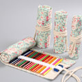 Miniatyrbillede 4 af 5: Farvede blyanter Wrap blyanter Roll Holder Farveblyanter