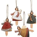 Miniatyrbilde 1 av 5: Juleengel-anheng, 4 stk. juleengel-anheng i metall,