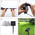 Miniatyrbild 7 av 7: 16,5 ft Solenergi 30 LED Furry Snowball String Lights Dandelio White