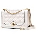 Miniatyrbild 1 av 7: Kvinnors lilla axelväska - Kedjeväska axelväska crossbody väska - Lingge väska axelväska kväll väska stad väska läder solid multifunktionell väska