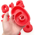 Miniatyrbillede 8 af 8: 10 tommer 9 stykker store talforme bagning forme silikone